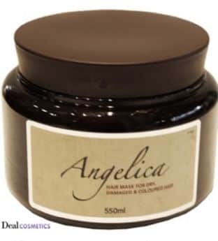 מסכה חומה לשיער מלא פגום ויבש 550 מל מבית אנג'ליקה